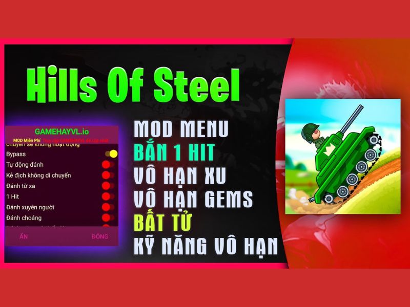 Tải Hack Hills of Steel (Full Tiền, Kim Cương, Menu) v8.3.2 4 Các Tính Năng Nổi Bật Tại Hack Hills Of Steel