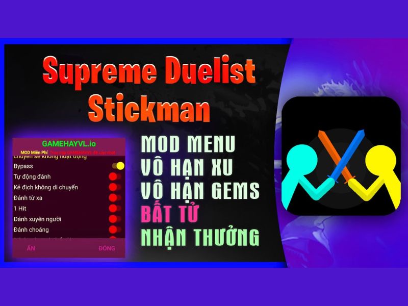 Tải Hack Supreme Duelist Stickman (Full Tiền, Max Level) v4.0.4 4 Các Tính Năng Nổi Bật Trong Hack Supreme Duelist Stickman