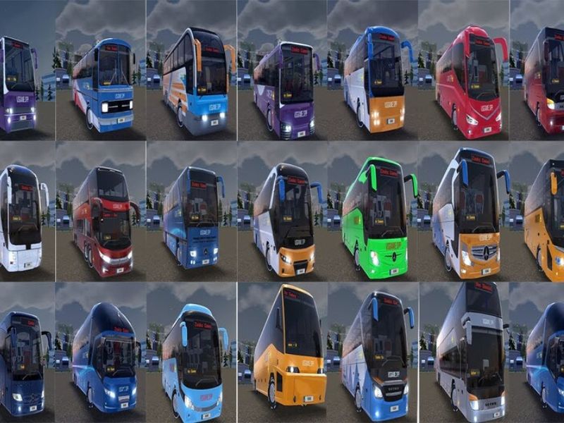 Đa Dạng Các Loại Xe Và Màu Sắc Trong Bus Simulator Ultimate Mod Apk