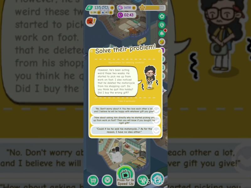 Tải Rent Please Landlord Sim Mod APK (Vô Hạn Tiền, Menu) v1.75.5.2 3 Hãy lắng nghe câu chuyện của người thuê nhà trong Rent Please Landlord Sim Mod Apk