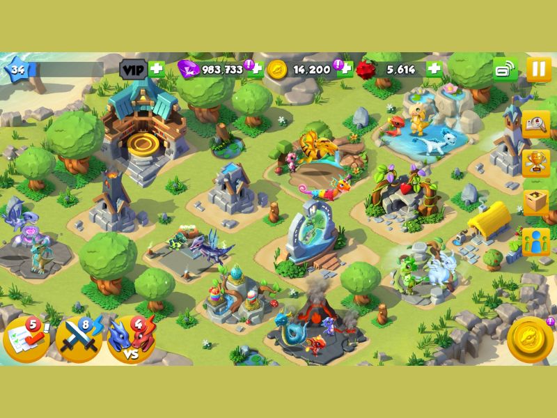 Tải Dragon Mania Legends Hack (Full Kim Cương 99999) v8.7.3a 2 Hệ thống nhiệm vụ thú vị trong Dragon Mania Legends Hack