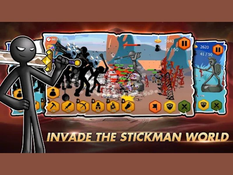 Tải Hack Người Que Đại Chiến (Vô Hạn Kim Cương) v4.3.4 3 Hơn 500 thử thách với độ khó tăng dần trong Hack Người Que Đại Chiến