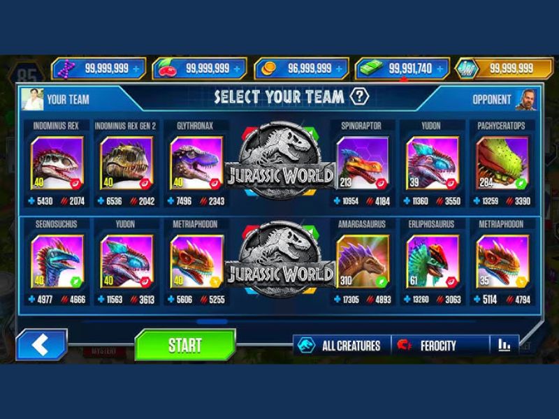 Mua sắm miễn phí trong Hack Jurassic World