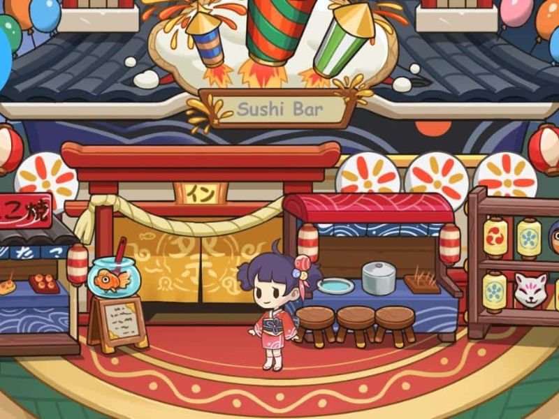 Tải Hack Tiệm Sushi Mơ Ước (Full Tiền, Kim Cương) v4.10.7 3 Tân trang lại tiệm Sushi trong Hack Tiệm Sushi Mơ Ước