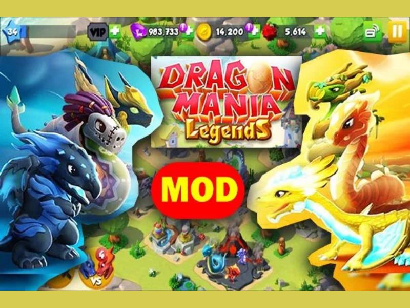 Tải Dragon Mania Legends Hack (Full Kim Cương 99999) v8.7.3a 4 Tính Năng MOD Nổi Bật Tại Dragon Mania Legends Hack
