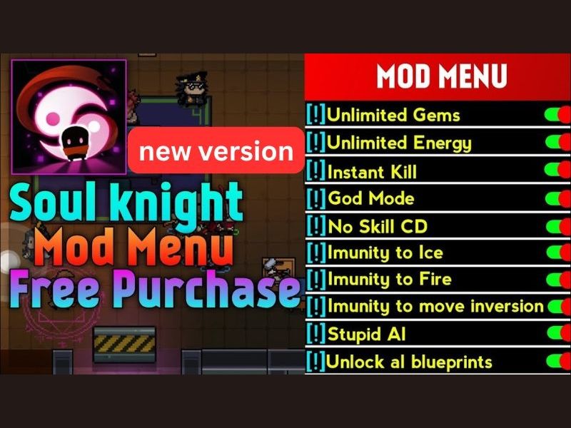Tải Soul Knight Mod APK (Vô Hạn Tiền, Menu) v7.5.0 4 Tính Năng Nổi Bật Có Trong Soul Knight Mod