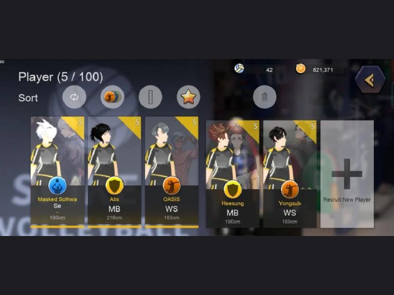 Tải Hack The Spike Volleyball Story (Vô Hạn Tiền, Cầu Thủ) v6.2.122 3 Tùy chỉnh ngoại hình của vận động viên trong Hack The Spike Volleyball Story