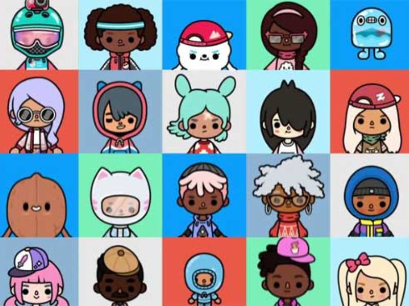 Tải Toca Boca Mod APK (Mở Khóa Tất Cả, Full Nội Thất) v1.117 3 Hơn 39 nhân vật trong Toca Boca Mod APK