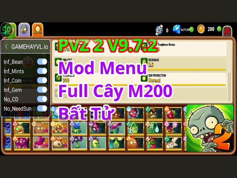 Tải Plants Vs Zombies 2 Hack (Mở Khóa Tất Cả, Menu, Vô Hạn Tiền) V12.6.1 3 Plants Vs Zombies 2 Hack cung cấp hệ thống kỹ năng phong phú