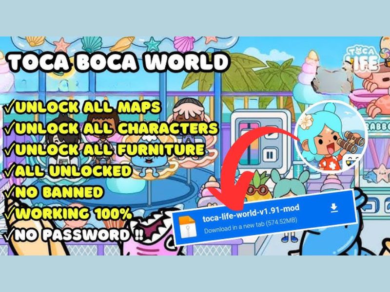 Tải Toca Boca Mod APK (Mở Khóa Tất Cả, Full Nội Thất) v1.117 4 Tính Năng Nâng Cấp Trong Toca Boca Mod APK
