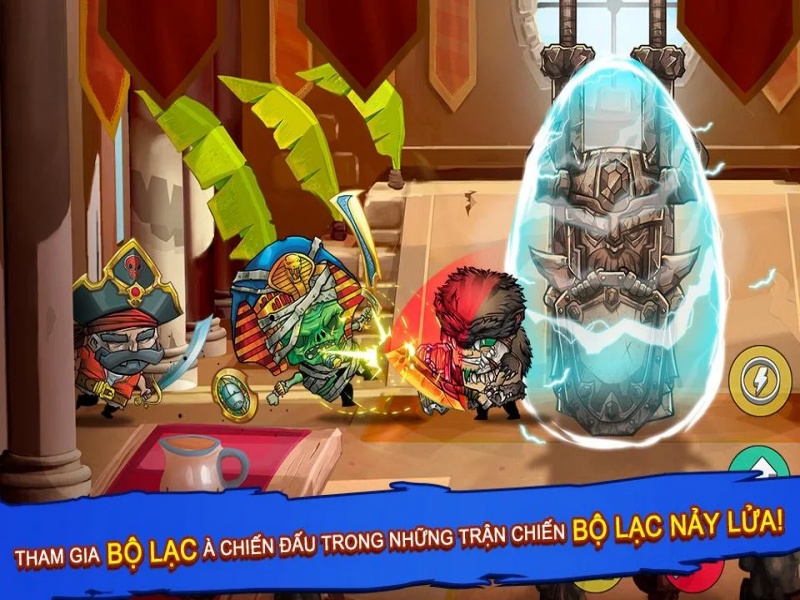 Cơ chế chiến đấu Hack Tiny Gladiators dựa trên kỹ năng và phản xạ 