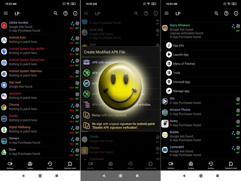 Lucky Patcher Apk Không cần bước xác minh giấy phép bản quyền